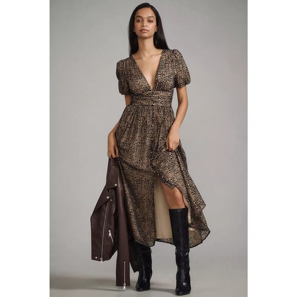 NWT Anthropologie The Katerina Button-Front Dress: Velvet Edition $230 SIZE 6 - Picture 1 of 6